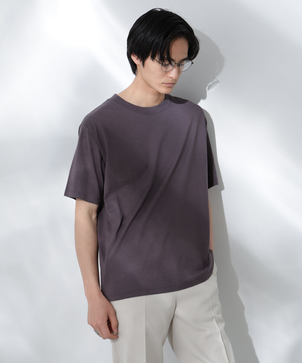 nano･universe「Anti Soaked(R)汗染み防止 De Light ミドルシルエットTシャツ」|Tシャツ・カットソー|チャコール3
