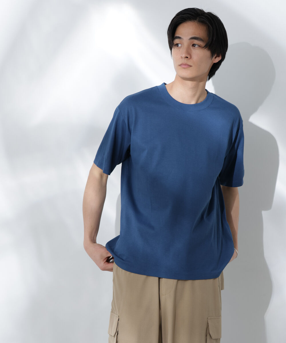 nano･universe「Anti Soaked(R)汗染み防止 De Light ミドルシルエットTシャツ」|Tシャツ・カットソー|ブルーグリー 2