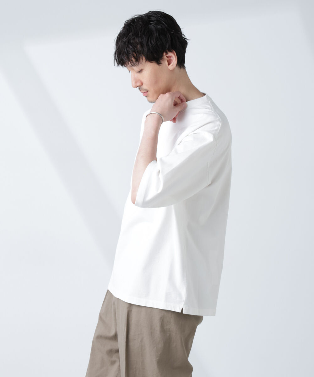 nano･universe「ルーズフィットワイドスリーブTシャツ 7分袖」|Tシャツ・カットソー|ホワイト