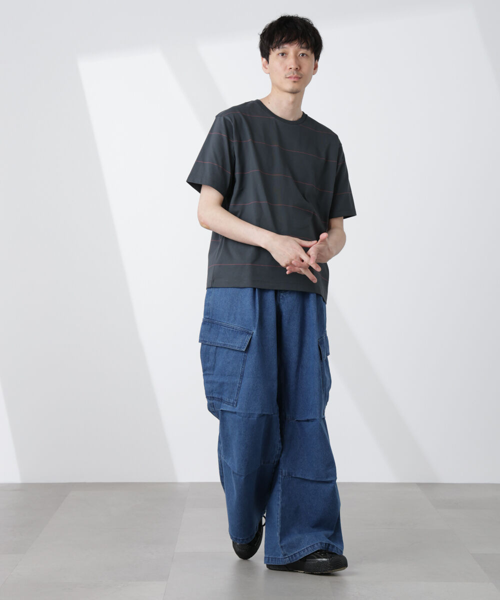 nano･universe「パネルボーダーTシャツ 半袖」|Tシャツ・カットソー|