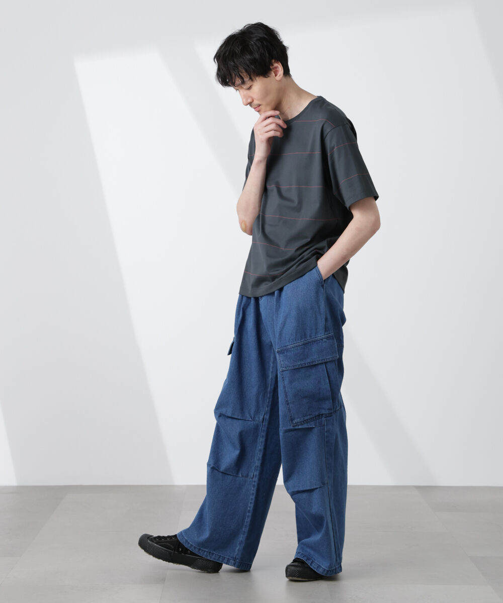 nano･universe「パネルボーダーTシャツ 半袖」|Tシャツ・カットソー|