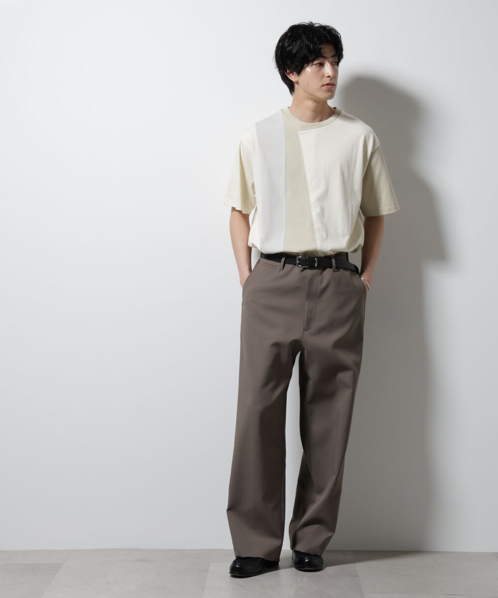 nano･universe「デザイン切替クルーネックTシャツ 半袖」|Tシャツ・カットソー|