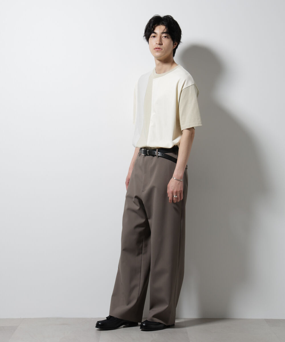 nano･universe「デザイン切替クルーネックTシャツ 半袖」|Tシャツ・カットソー|