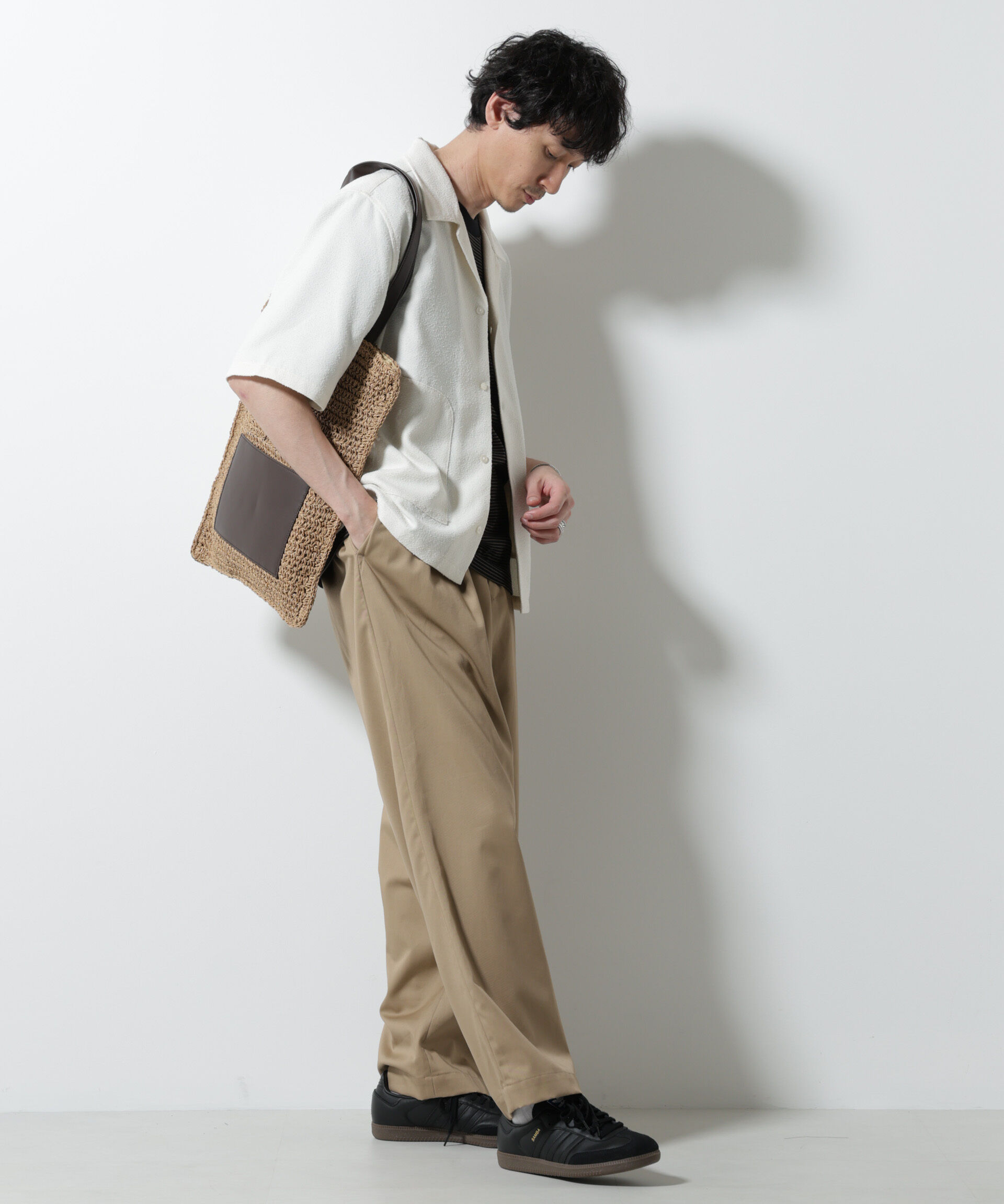 nano･universe「ネップツイルポケットシャツ 半袖」|シャツ・ブラウス|