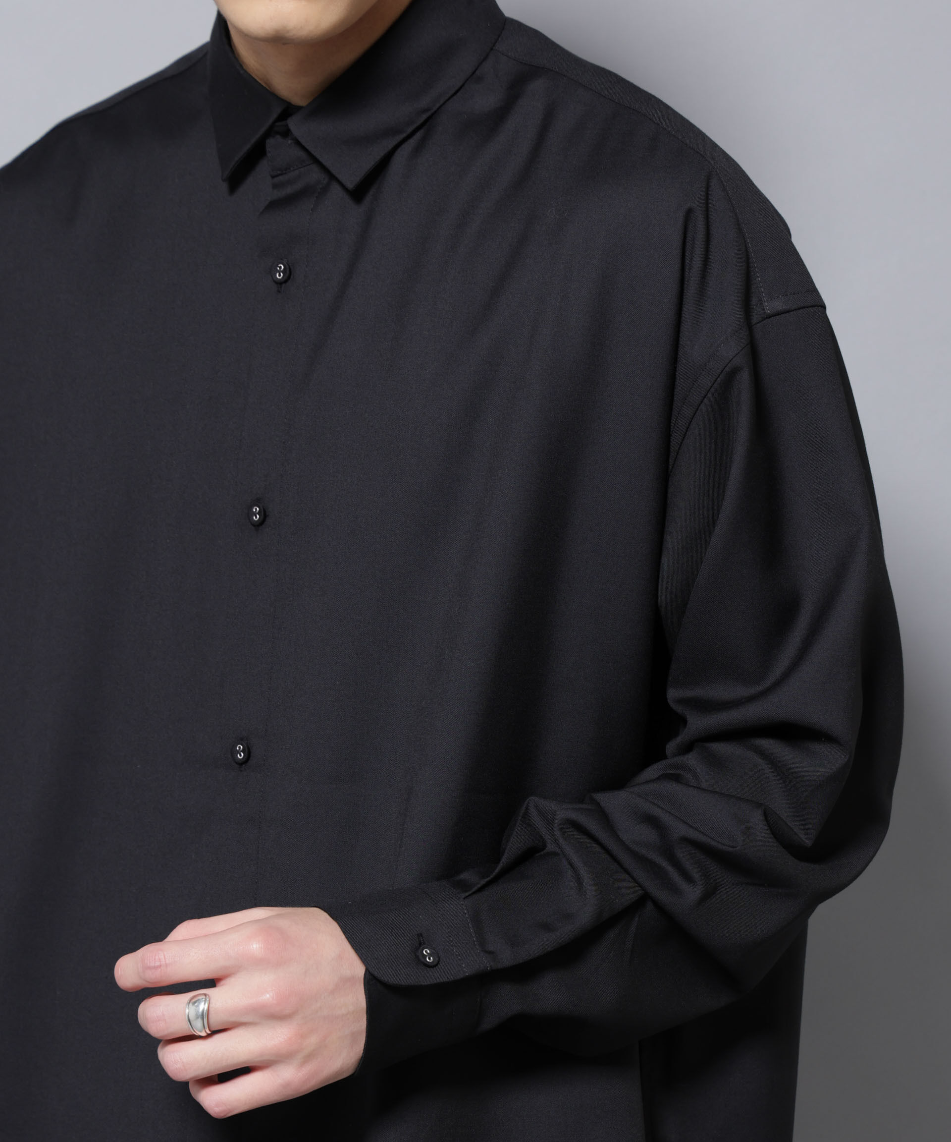 nano･universe「ビッグドレープシャツ 長袖」|シャツ・ブラウス|