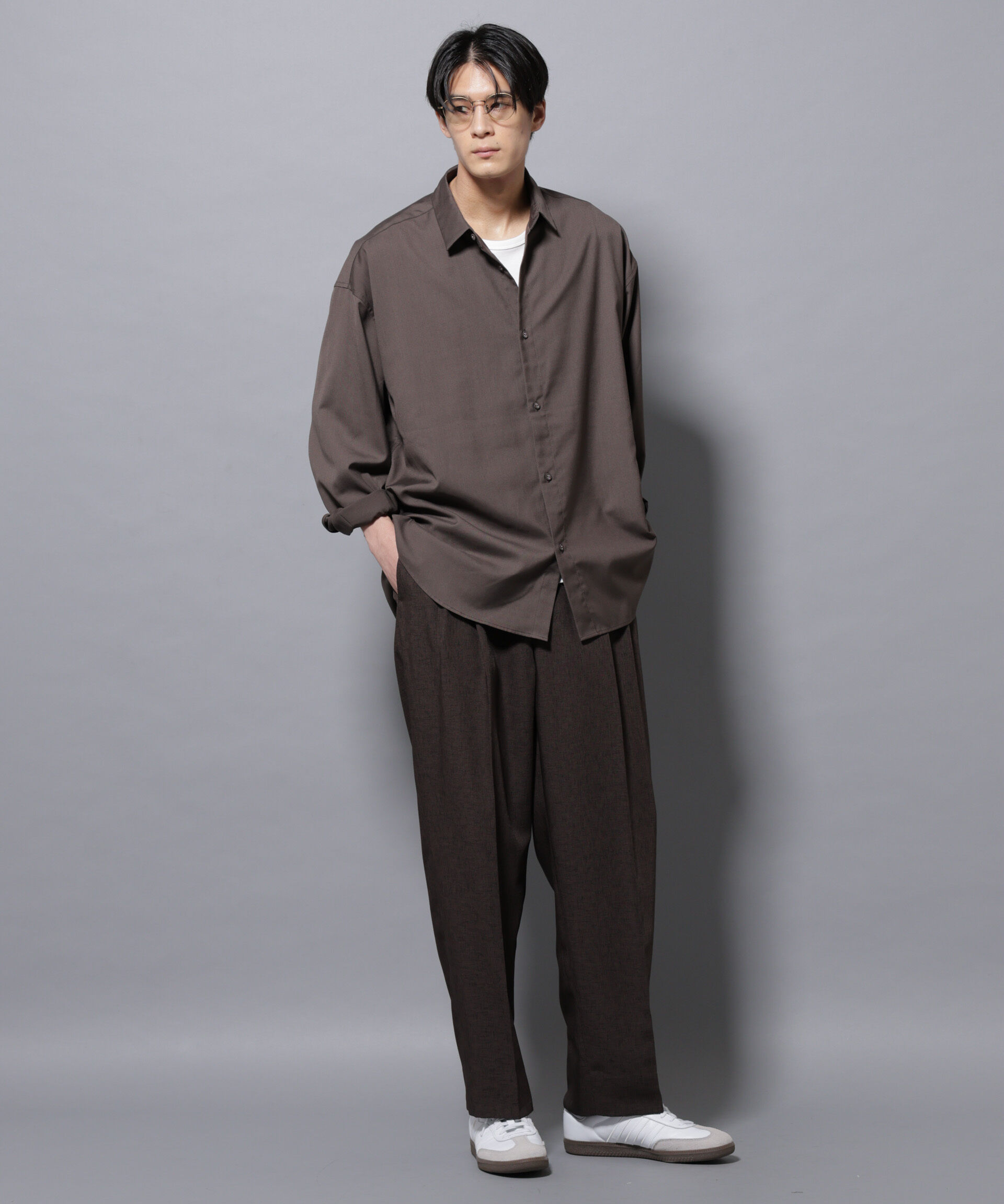 nano･universe「ビッグドレープシャツ 長袖」|シャツ・ブラウス|