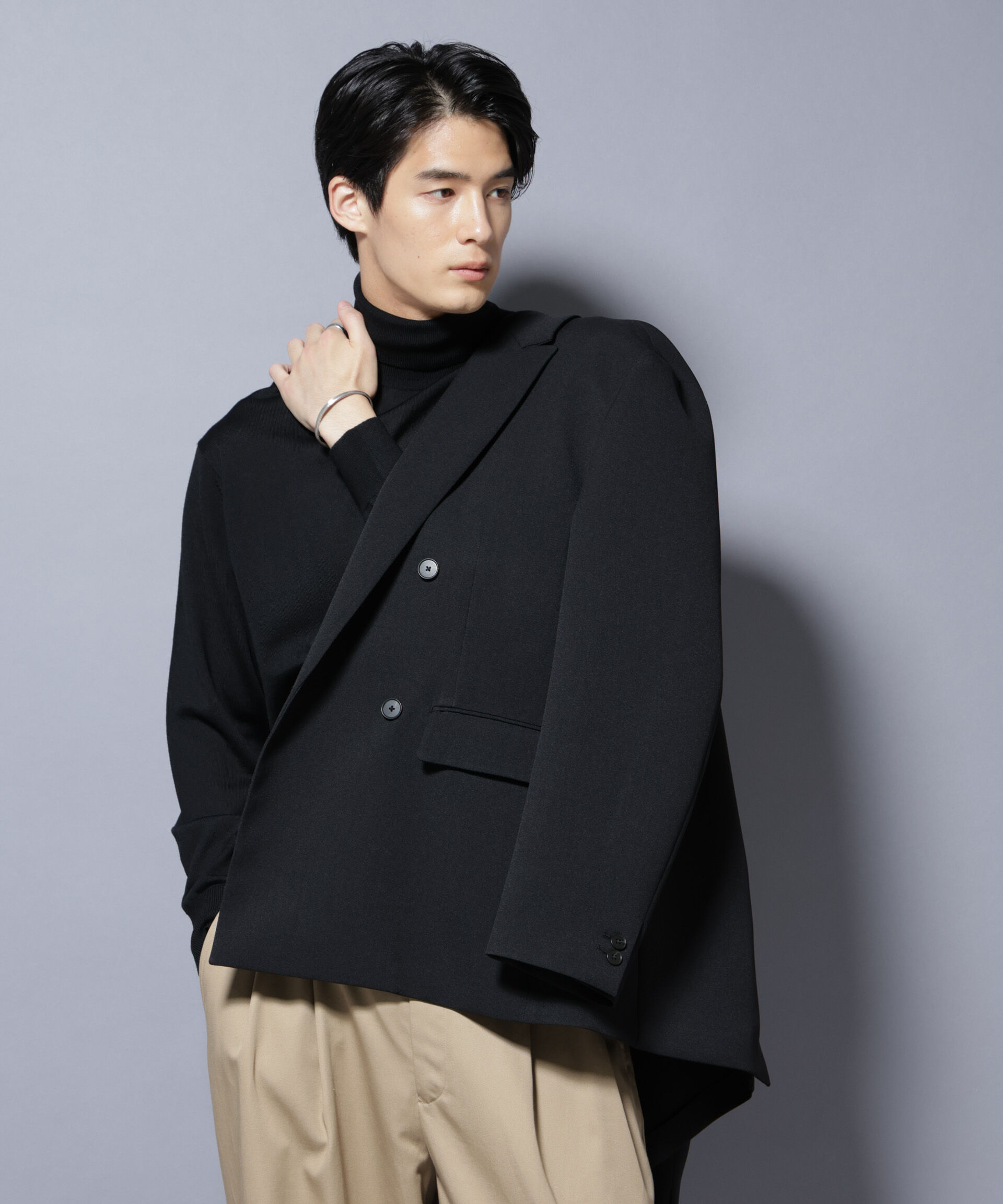 nano･universe「「毛玉レスニット」ファインゲージタートルネック」|ニット・セーター|