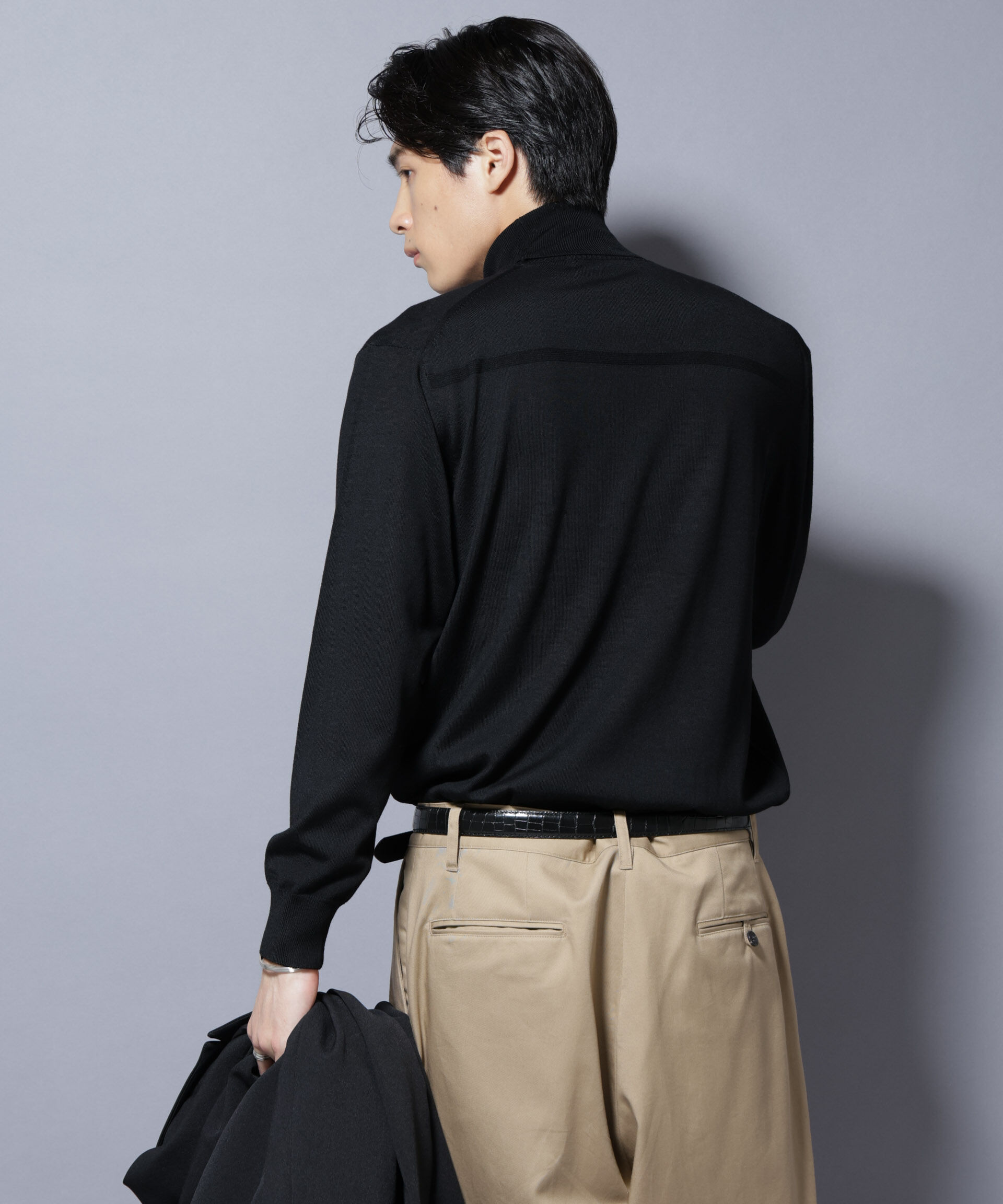 nano･universe「「毛玉レスニット」ファインゲージタートルネック」|ニット・セーター|