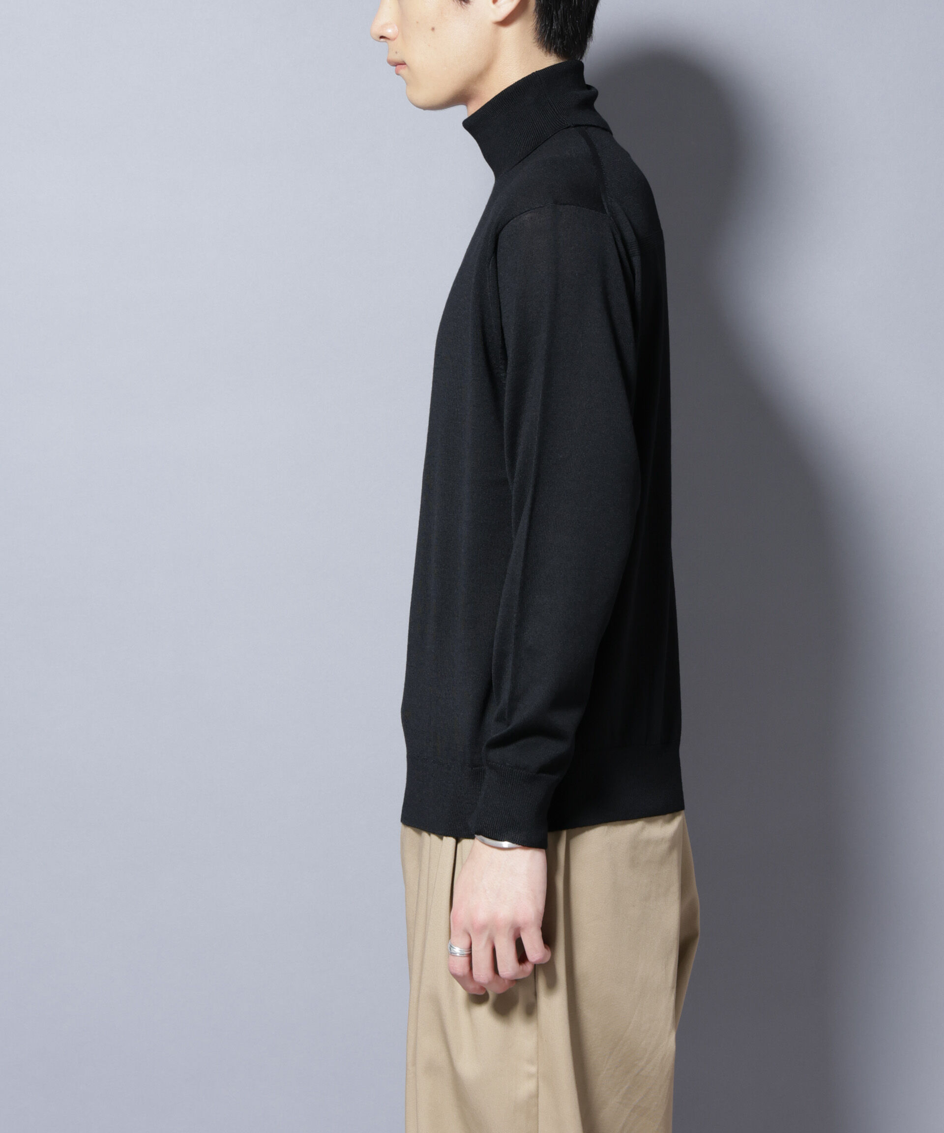 nano･universe「「毛玉レスニット」ファインゲージタートルネック」|ニット・セーター|