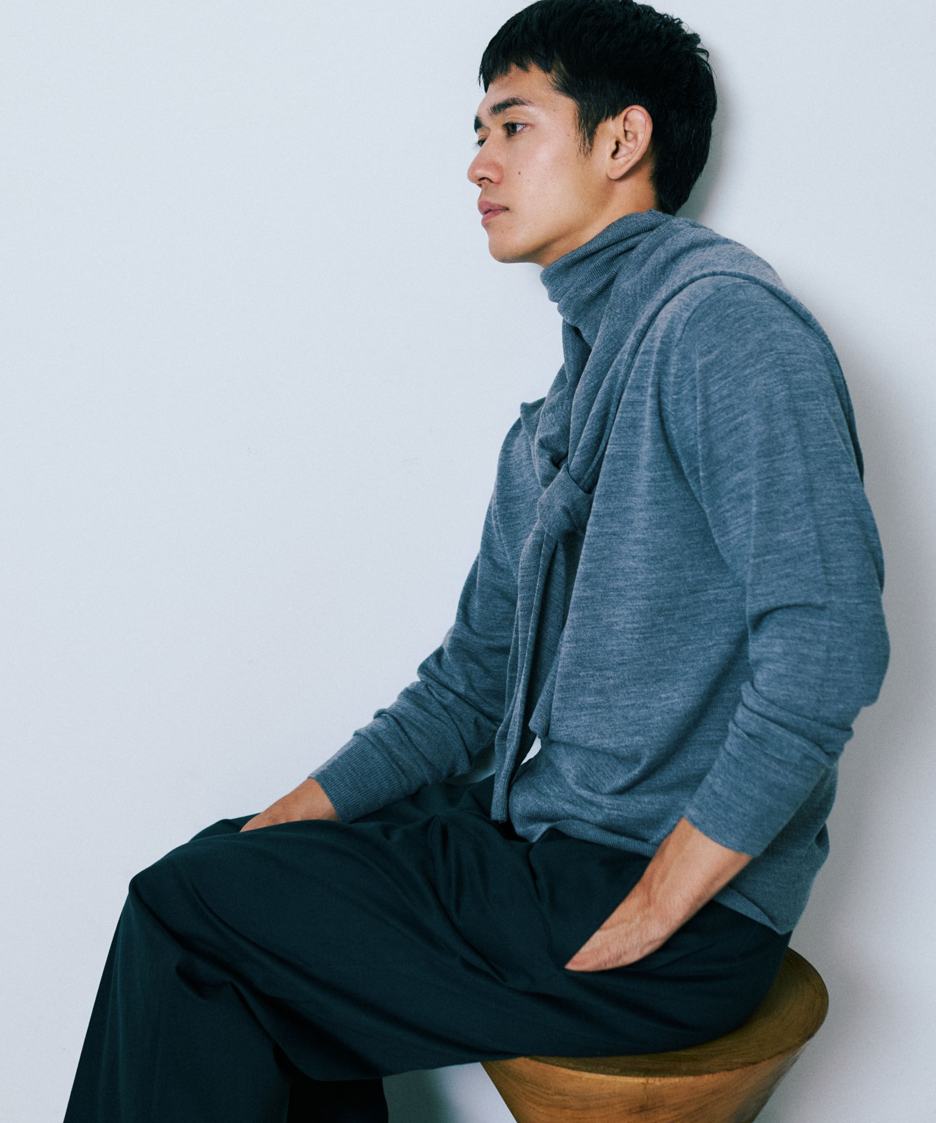 nano･universe「「毛玉レスニット」ファインゲージタートルネック」|ニット・セーター|トップグレー4