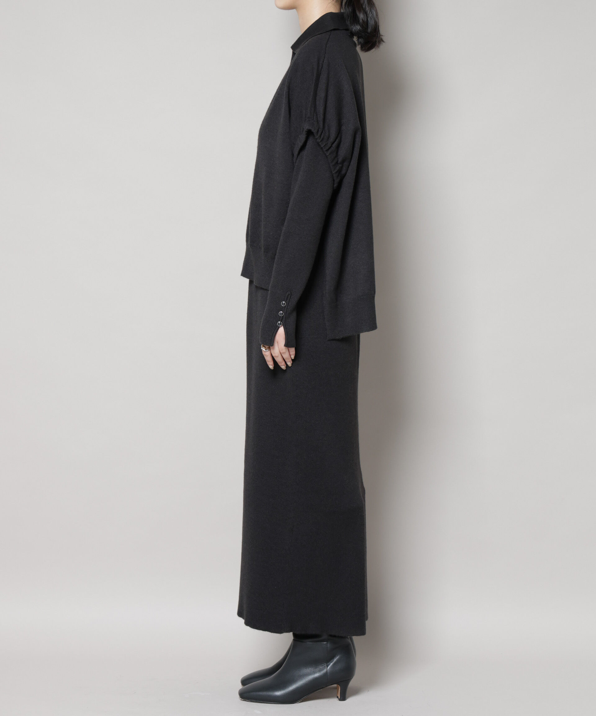 nano･universe「ドロストベスト＋リブニットワンピースセット」|ワンピース|