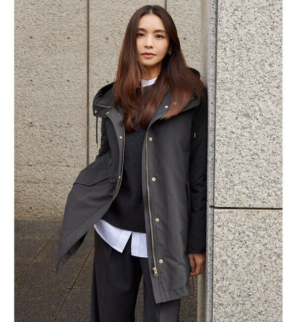 23区「【滝沢眞規子さん着用/一部店舗限定/撥水加工】ミリタリー ダウンコート」|ダウン|グレー系