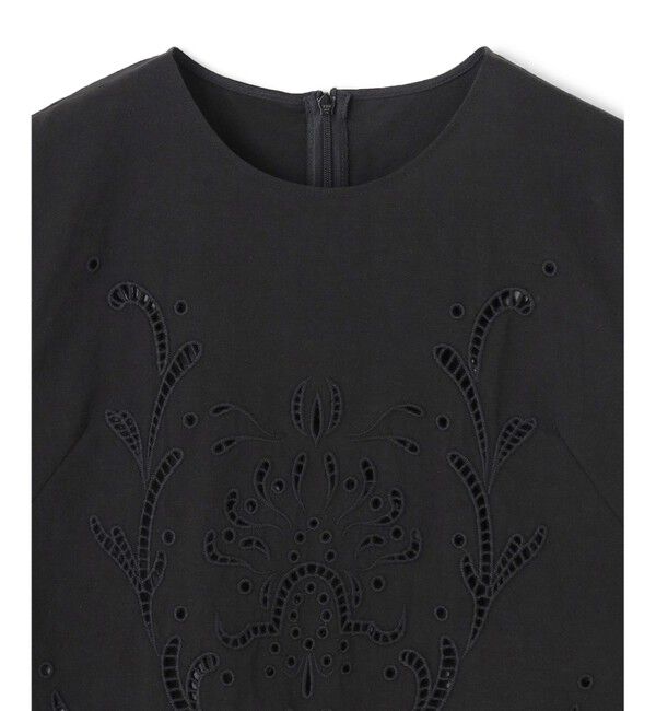 BEIGE,「【洗える】GALLERIA / コットンエンブロイダリーノースリーブブラウス」|シャツ・ブラウス|