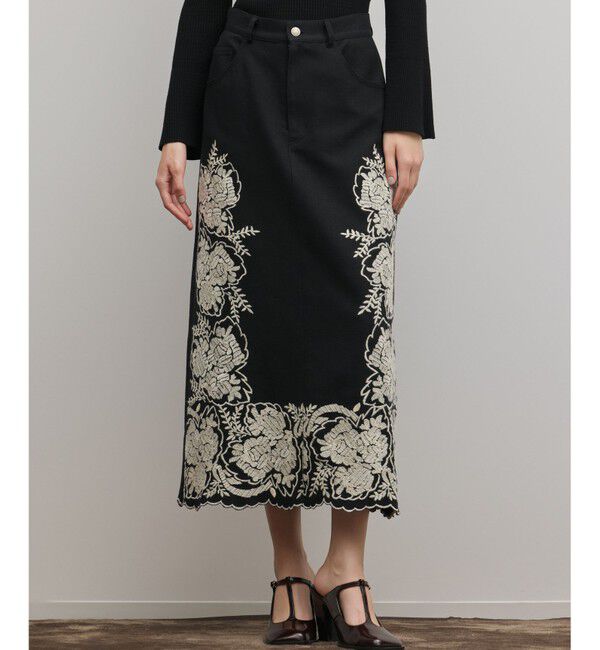 GRACE CONTINENTAL「エンブロイダリータイトスカート」|スカート|