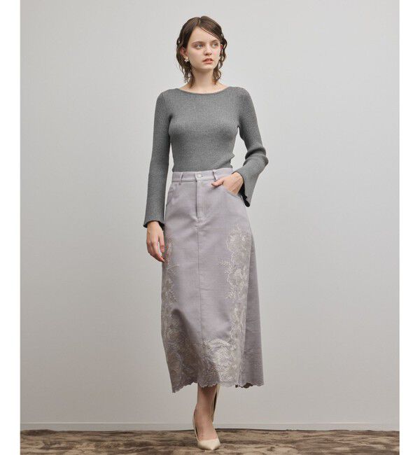 GRACE CONTINENTAL「エンブロイダリータイトスカート」|スカート|