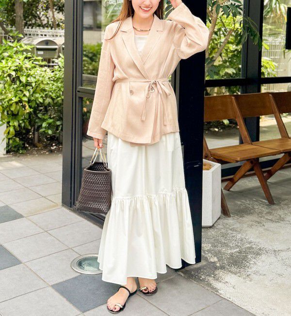 NOLLEY'S「ウォッシャブルリネン風シアージャケット」|テーラードジャケット|