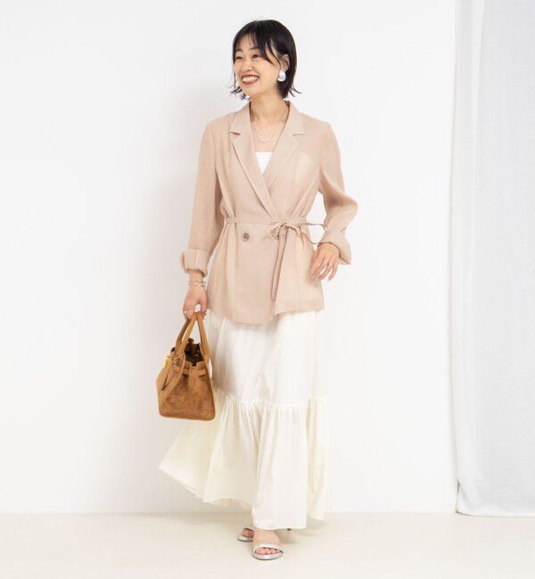 NOLLEY'S「ウォッシャブルリネン風シアージャケット」|テーラードジャケット|