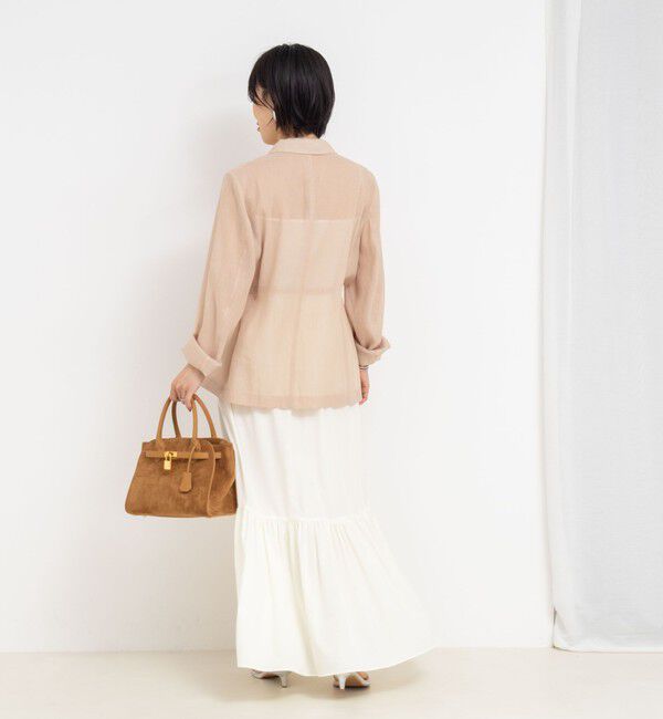 NOLLEY'S「ウォッシャブルリネン風シアージャケット」|テーラードジャケット|