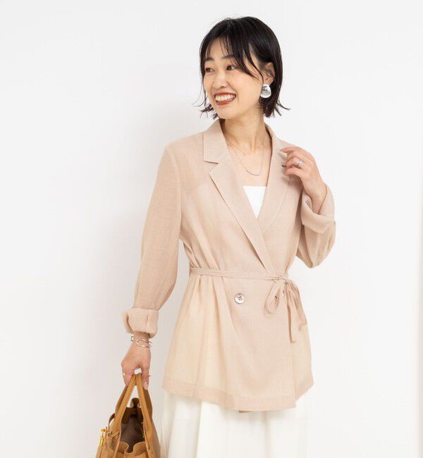 NOLLEY'S「ウォッシャブルリネン風シアージャケット」|テーラードジャケット|