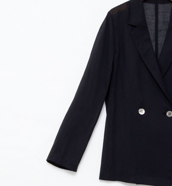 NOLLEY'S「ウォッシャブルリネン風シアージャケット」|テーラードジャケット|