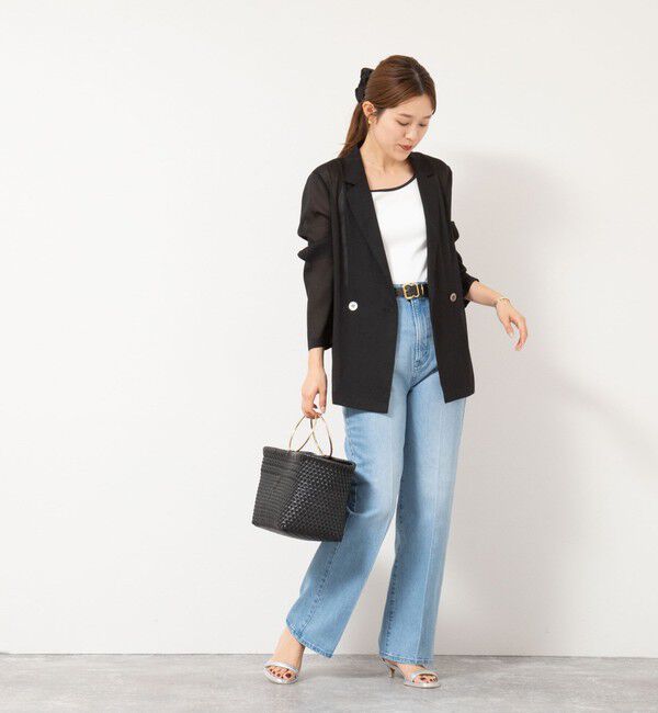 NOLLEY'S「ウォッシャブルリネン風シアージャケット」|テーラードジャケット|