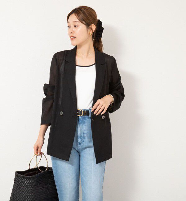 NOLLEY'S「ウォッシャブルリネン風シアージャケット」|テーラードジャケット|