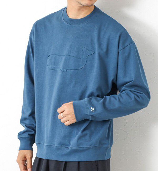 NOLLEY'S goodman「度詰め引き揃え天竺 クラフトクジラ ロンT 25AW」|Tシャツ・カットソー|グレイッシュブルー