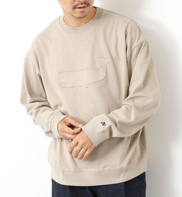 NOLLEY'S goodman「度詰め引き揃え天竺 クラフトクジラ ロンT 25AW」|Tシャツ・カットソー|グレーベージュ