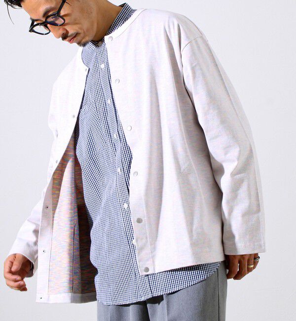 GLOSTER「【春の人気作が復刻】【裏グラデーションシリーズ】天竺クルーカーディガン」|カーディガン|