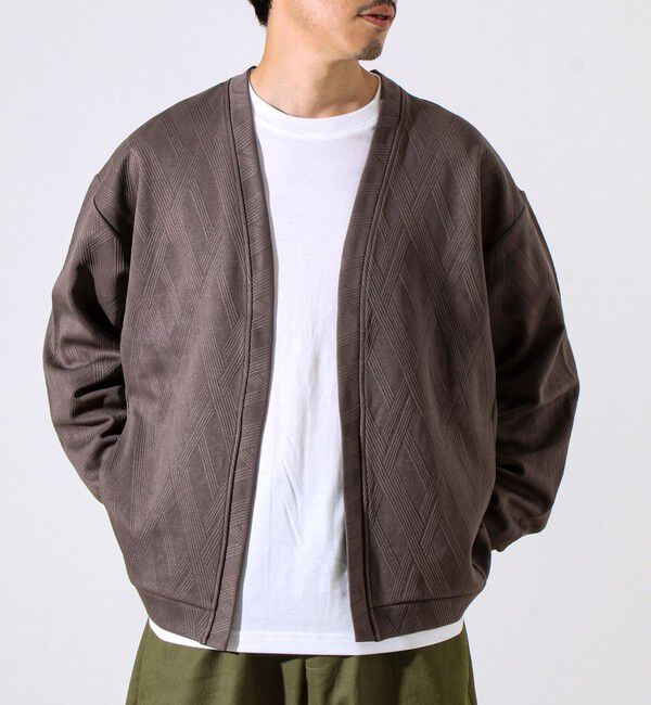 GLOSTER「【カーディガン＋ロンT セットアイテム】ふくれジャガード カーデアンサンブル」|カーディガン|