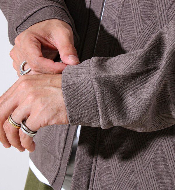 GLOSTER「【カーディガン＋ロンT セットアイテム】ふくれジャガード カーデアンサンブル」|カーディガン|