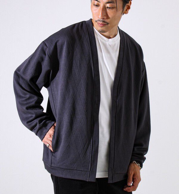 GLOSTER「【カーディガン＋ロンT セットアイテム】ふくれジャガード カーデアンサンブル」|カーディガン|