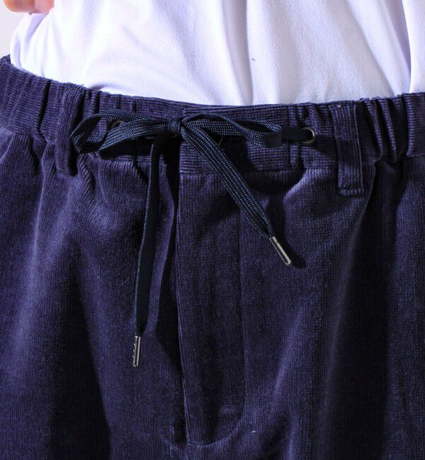 GLOSTER「【あったか快適なのに上品見え】コール裏フリースストレッチイージーパンツ」|チノ|