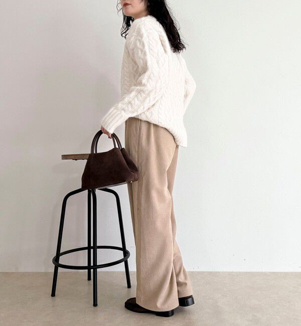 fredy emue「シルキーウォームセミワイドイージーパンツ」|チノ|