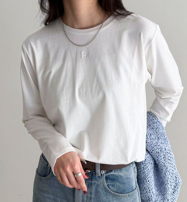 fredy emue「センターFR刺繍ロンTシャツ」|Tシャツ・カットソー|