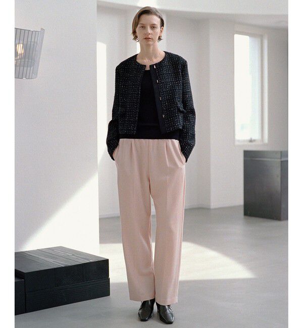 ROPE「ウールフランネルタックイージーパンツ/イージーケア・セットアップ対応」|チノ|