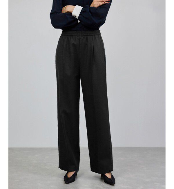 ROPE「ウールフランネルタックイージーパンツ/イージーケア・セットアップ対応」|チノ|