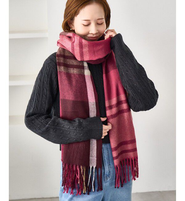 ROPE PICNIC PASSAGE「チェックストール」|ストール|