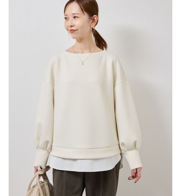 Rope&rsquo;Picnic「カルゼダンボールレイヤードプルオーバー」|Tシャツ・カットソー|