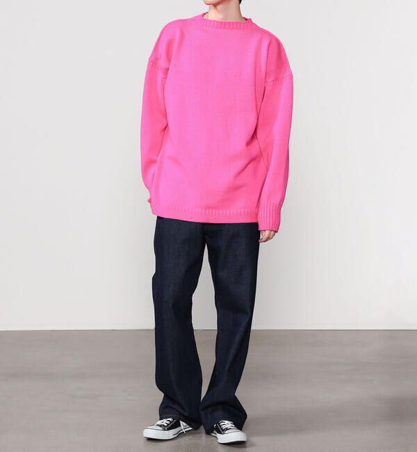  「Le Tricoteur | トラディショナル ウールガンジーセーター NEON UNISEX」|ニット・セーター|