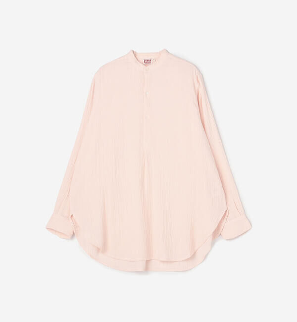  「INDIA INDUSTRY | ダブルガーゼ 長袖バンドカラーシャツ WOMEN」|シャツ・ブラウス|