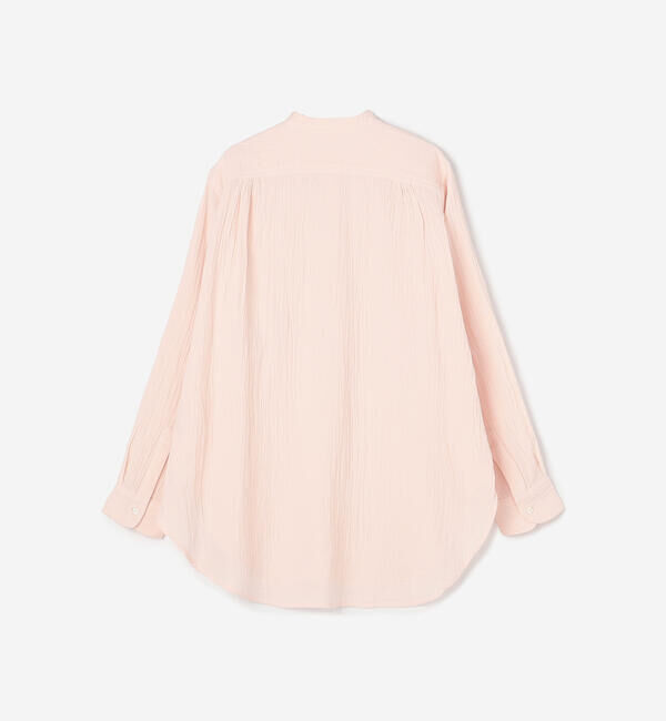  「INDIA INDUSTRY | ダブルガーゼ 長袖バンドカラーシャツ WOMEN」|シャツ・ブラウス|