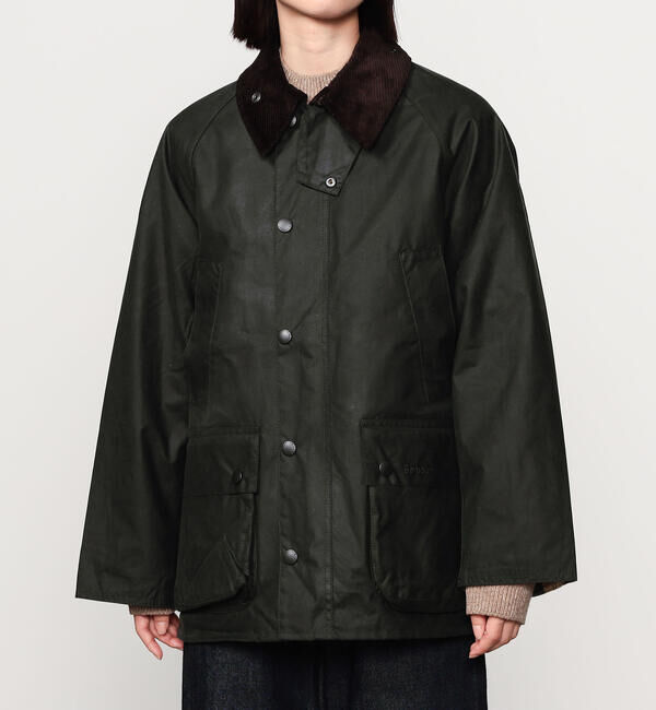  「Barbour | BEDALE ワックスコットンブルゾン（オーバーサイズ フィット）WOMEN」|テーラードジャケット|OLIVE