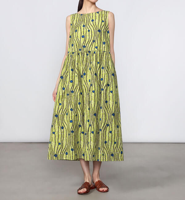 LE GLAZIK「LE GLAZIK | バティック ノースリーブワンピース WOMEN」|ワンピース|