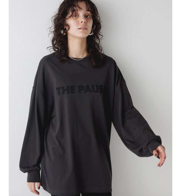 THE PAUSE「【THE PAUSE】THE PAUSEロングスリーブTシャツ」|Tシャツ・カットソー|チャコールグレー