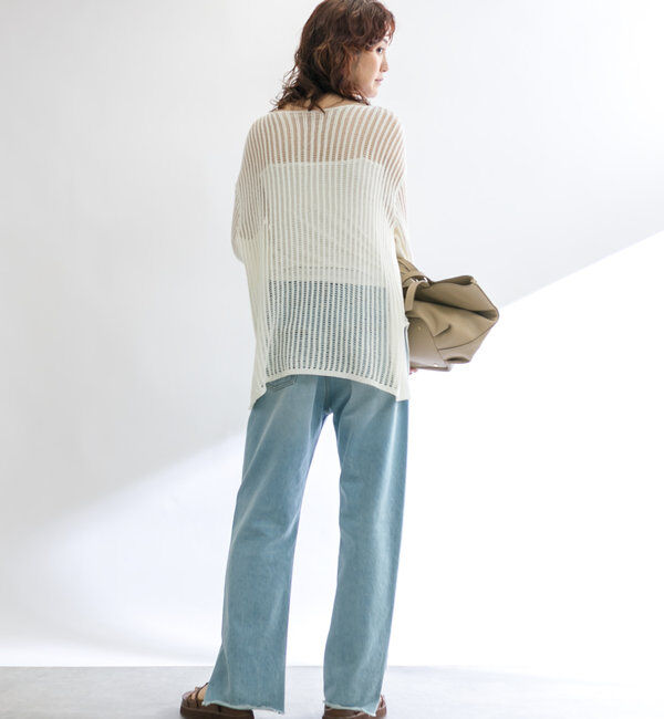  「【全骨格美脚見え！】slit DENIM」|デニム|