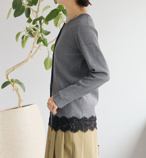  「【鮮度抜群】レーストリムカーディガン」|カーディガン|