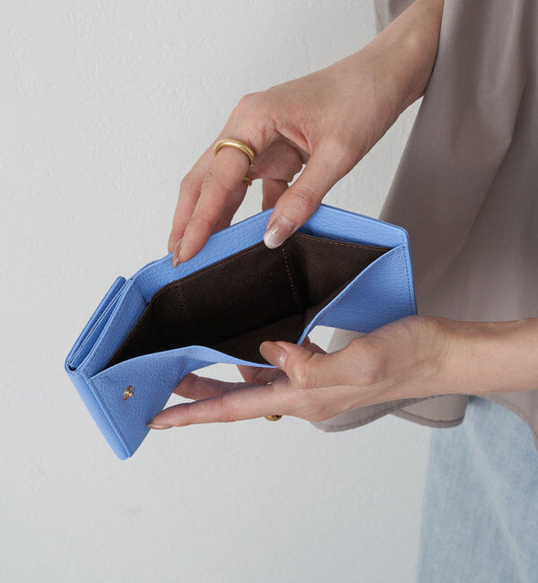  「モノグラムプレート三つ折りウォレット」|財布|