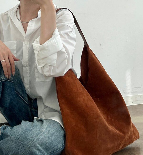  「【再値下げ】スエードワンショルダーバッグ」|ショルダー・メッセンジャー|ブラウン