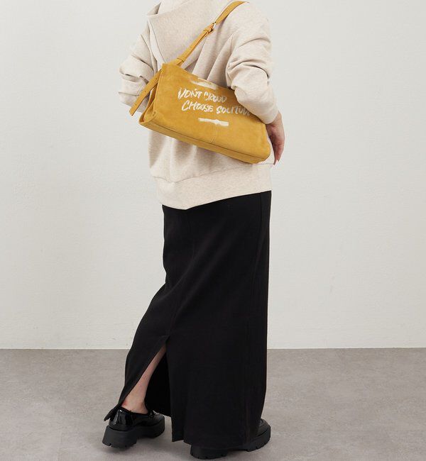  「ステンシルデザインスエードショルダーバッグ」|ショルダー・メッセンジャー|